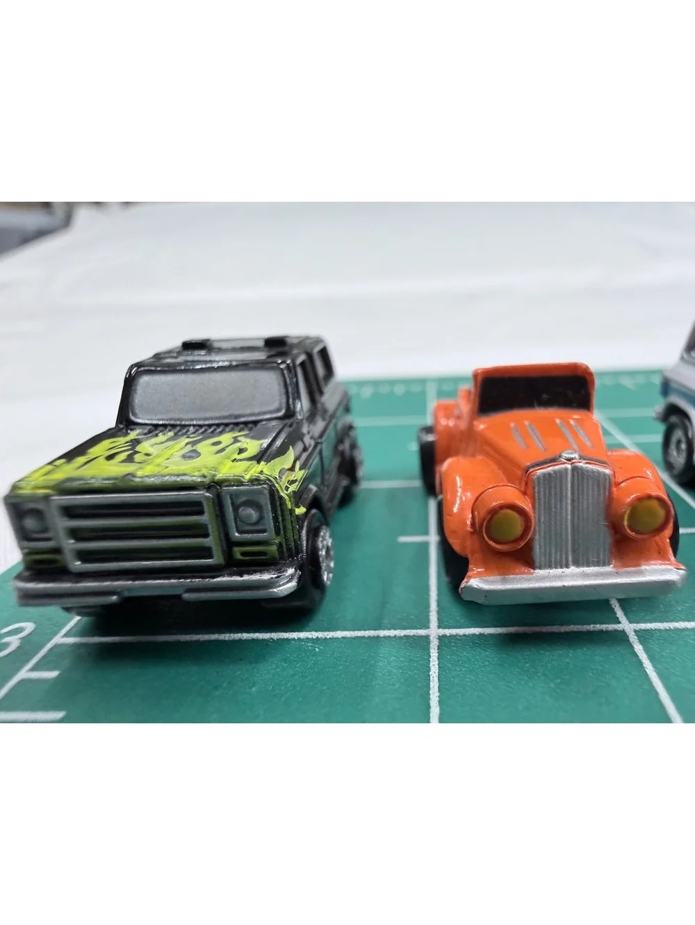 Set of 11 Vintage Galoob 1986-1987 Toy Cars with Various Designs and Colors